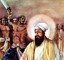 Guru Tegh Bahadur gives his head, but not his faith